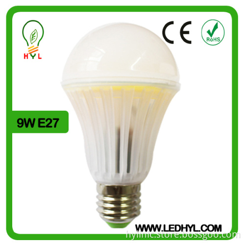 High quality MCOB plastic bulb 4000K 9W e27 led bulb